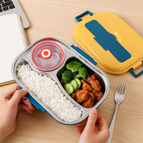 Yellow / 3 Compartments with Soup Bowl