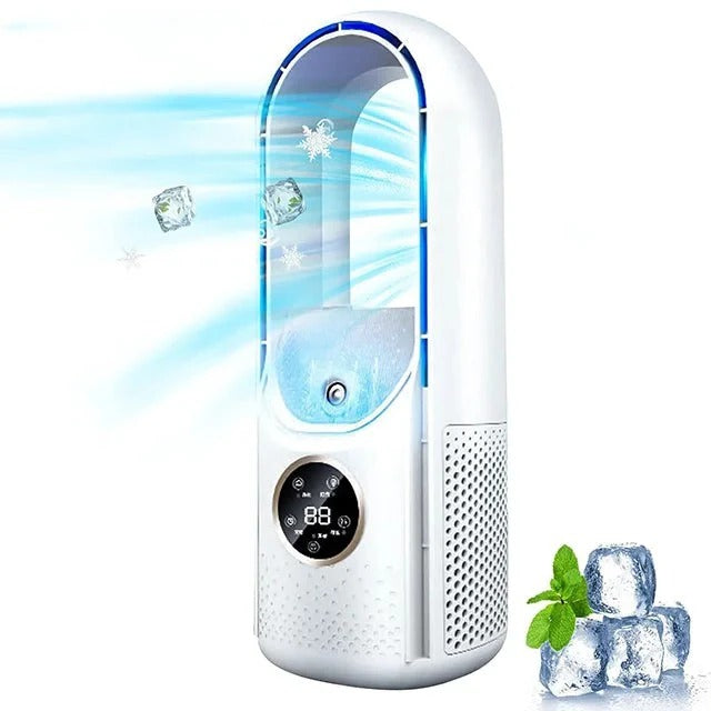 Portable Air Cooler, Bladeless Fan with Cooling Modes