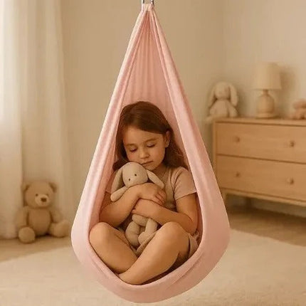 Indoor and Outdoor Swing, All in One Sensory Swing, Hanging Swing Chair with Cocoon Pod Seat