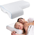 Side Sleeper Pillow with Arm Tunnel, Orthopedic Memory Foam Pillow for Couples, Neck Support Pillow for Spinal Alignment