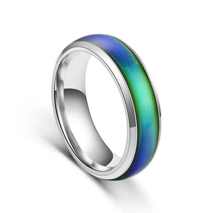Mood Rings for Women and Men, Stainless Steel Mood Ring that Changes Color