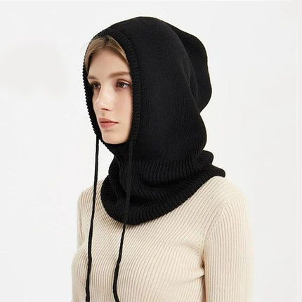 Cashmere Blend Knit Beanie, Winter Hats with Adjustable Drawstring, Warm Knit Hat for Cold Weather, Soft Winter Beanie