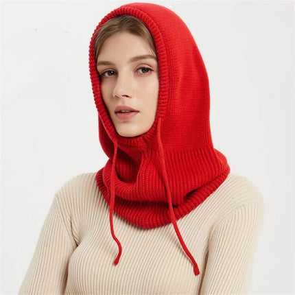 Cashmere Blend Knit Beanie, Winter Hats with Adjustable Drawstring
