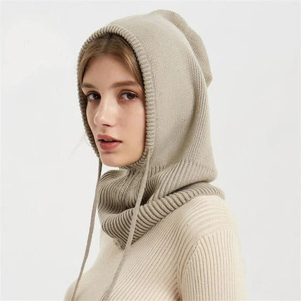 Cashmere Blend Knit Beanie, Winter Hats with Adjustable Drawstring – image 7