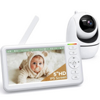 Baby Monitor with Camera and Audio, Infant Monitor with 5 Inch Screen and Night Vision, Baby Camera with Alerts