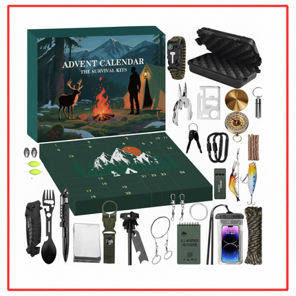 Mens Advent Calendar with 24 Outdoor Tools, Christmas Gifts for Men and Campers – image 5