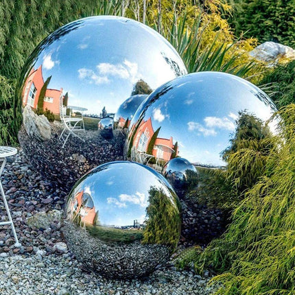 Stainless Steel Gazing Balls, Garden Gazing Ball for Yard Art and Patio Decor, Lawn Ornament, Outdoor Garden Decor