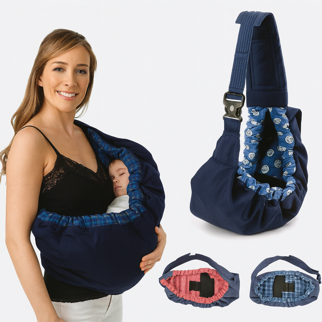 Baby Carrier Wrap for Newborns, Adjustable Infant Carrier with Padded Shoulder Straps, Baby Wrap for Breastfeeding