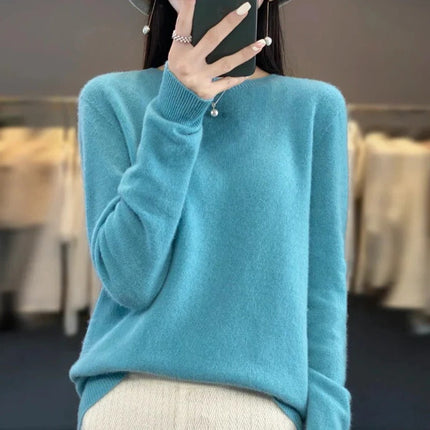 Crew Neck Sweater for Women, Lightweight Pullover Sweaters