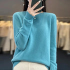 Crew Neck Sweater for Women, Lightweight Pullover Sweaters