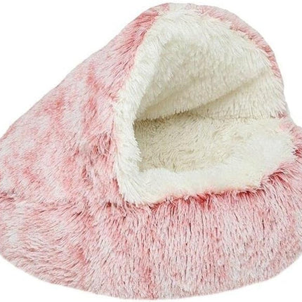 Washable Round Plush Pet Bed with Removable Cover – image 12