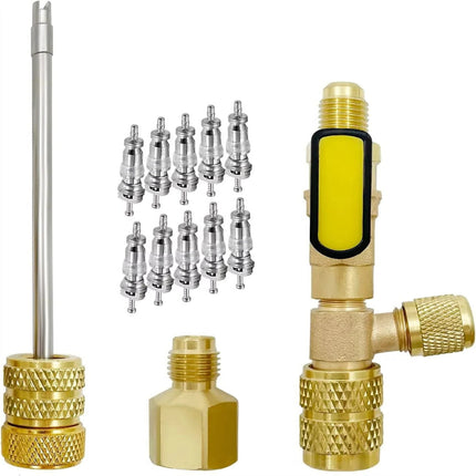 HVAC Valve Core Removal Tool, Schrader Valve Core Tool for 1/4 and 5/16 SAE
