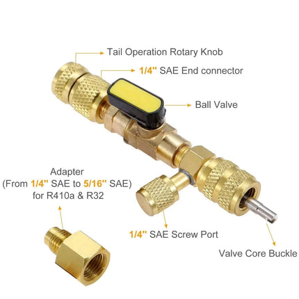 HVAC Valve Core Removal Tool, AC Valve Core Remover and Installer