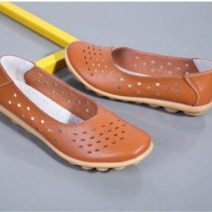 Womens Loafers Wide Fit, Womens Flats with Cushioned Insole