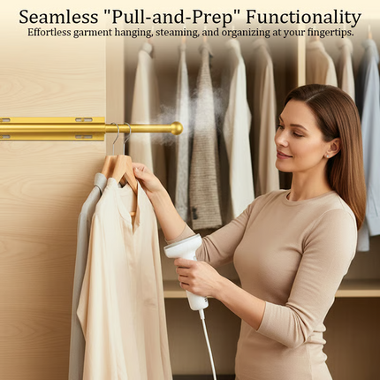 Closet Valet Rod, Retractable Pull Out Closet Rod for Wardrobe – image 6