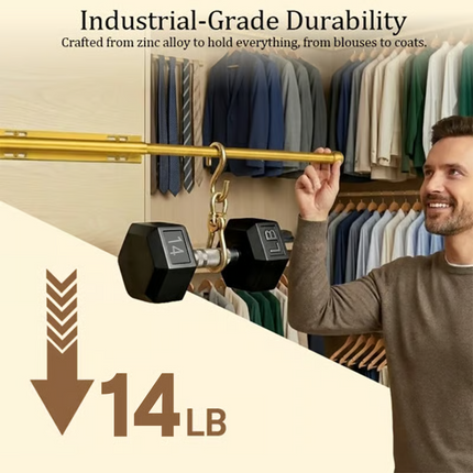 Closet Valet Rod, Retractable Pull Out Closet Rod for Wardrobe – image 8