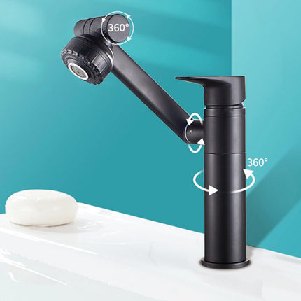 Single Hole Bathroom Faucet, Black Bathroom Faucet with Adjustable Flow