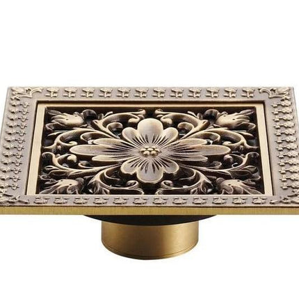 Shower Drains, Square Floor Drain Grate in Antique Bronze Brass – image 6