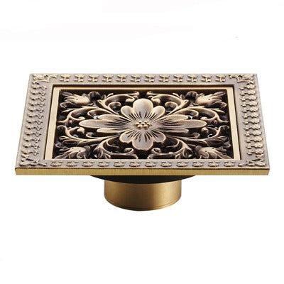 Shower Drains, Square Floor Drain Grate in Antique Bronze Brass – image 12