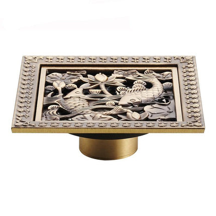 Shower Drains, Square Floor Drain Grate in Antique Bronze Brass – image 14