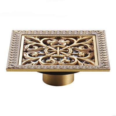 Shower Drains, Square Floor Drain Grate in Antique Bronze Brass – image 16