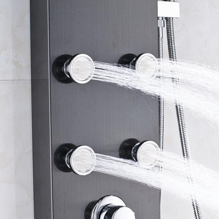 Shower Panel Tower System with Rainfall Head and Body Jets, Stainless Steel Thermostatic Shower Faucet with – image 5