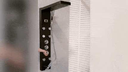 Shower Panel Tower System with Rainfall Head and Body Jets, Stainless Steel Thermostatic Shower Faucet with – image 10