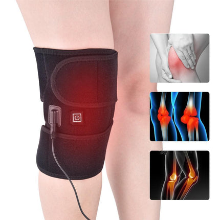 Knee Massager with Heat, Infrared Heating Pad for Knee Pain Relief, Heated Knee Wrap, Arthritis Heating Pad for Legs