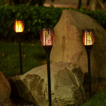 Outdoor Solar Torch Light with Flickering Flame Effect | Weather-Resistant Garden Decoration for Cozy Evenings