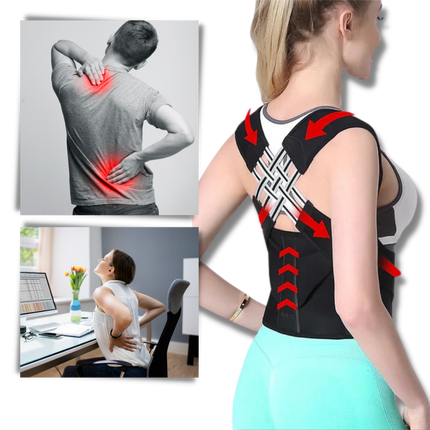Adjustable Posture Corrector, Back Brace for Back Pain Relief, Shoulder Brace with Upper and Lower Back Support – image 4