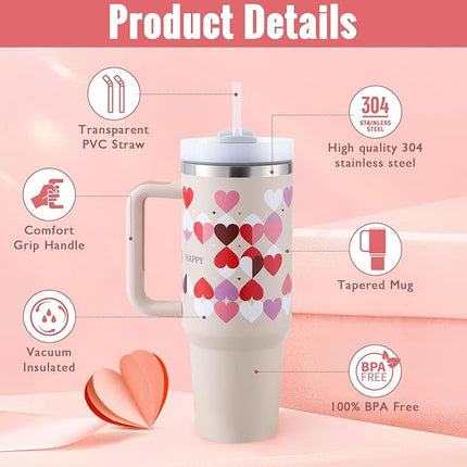 Insulated Mug with Handle and Straw – image 4