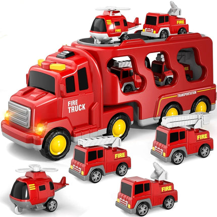 Toy Truck with Lights and Music, Transport Truck Toy for Kids