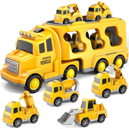 Toy Truck with Lights and Music, Car Carrier Truck, Transport Truck Toy for Kids, Pretend Play Toys