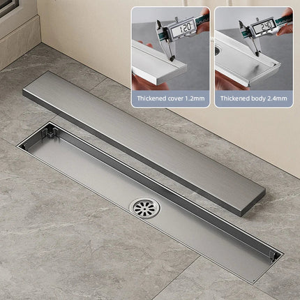 Bathroom Drain Stainless Steel, Invisible Floor Drain with Anti Odor Strainer – image 4