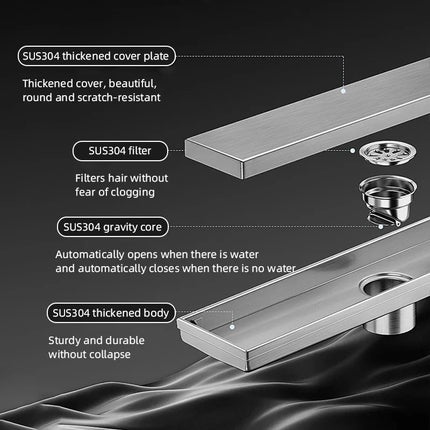 Bathroom Drain Stainless Steel, Tile Insert Hair Catcher Drain – image 5