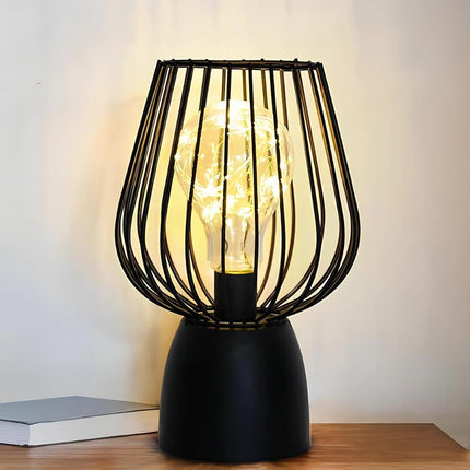 Elegant Iron Table Lamp with Warm White Lighting | Versatile Accent for Cozy Atmosphere