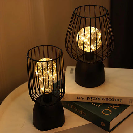 Elegant Iron Table Lamp with Warm White Lighting | Versatile Accent for Cozy Atmosphere