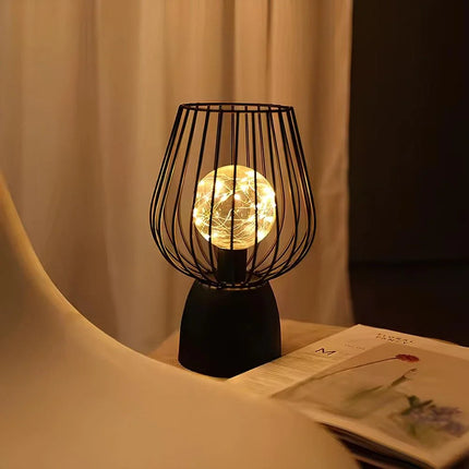 Elegant Iron Table Lamp with Warm White Lighting | Versatile Accent for Cozy Atmosphere