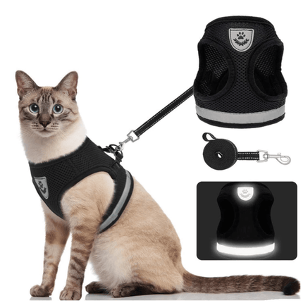 Cat Harness and Leash Set, Adjustable Cat Walking Harness with Reflective Straps – image 4