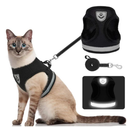 Cat Harness and Leash Set, Adjustable Cat Walking Harness with Reflective Straps – image 11