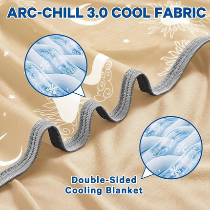 Cozy Comfort | Cooling Blanket with Double-Sided Fabric | Lightweight Summer Blanket for Hot Sleepers and Travel