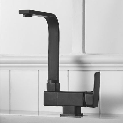 Pull Out Kitchen Faucet with Single Handle, Stainless Steel Kitchen Sink Faucet with Rotating Fold Down Spout