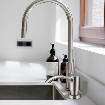 Kitchen Sink Soap Dispenser, Built In Soap Dispenser Pump with 12 oz Bottle
