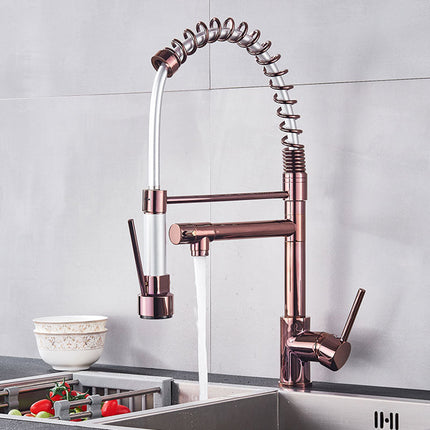 Kitchen Faucet with Sprayer, Pull Down Spring Kitchen Sink Faucet