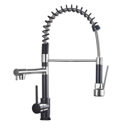 Kitchen Faucet with Sprayer, Pull Down Spring Kitchen Sink Faucet, 360 Degree Brass Kitchen Faucet with Single – image 12