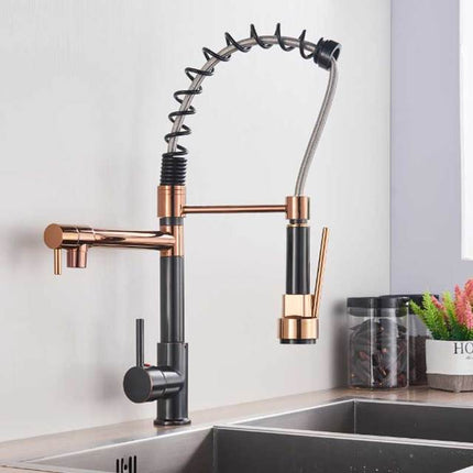 Kitchen Faucet with Sprayer, Pull Down Spring Kitchen Sink Faucet – image 10