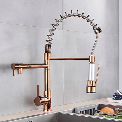 Kitchen Faucet with Sprayer, Pull Down Spring Kitchen Sink Faucet – image 7
