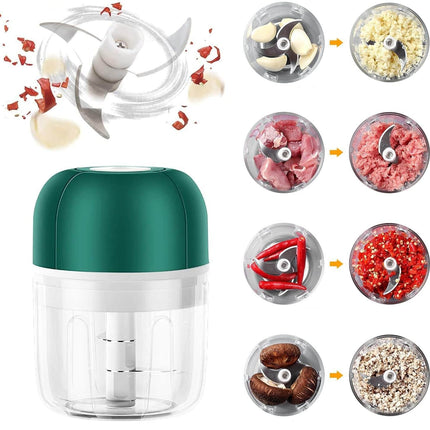 Electric Garlic Press, Mini Chopper USB Rechargeable