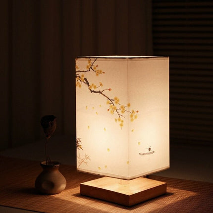 Paper Table Lamp, Warm Light Nightstand Lamp with Paper Shade – image 7