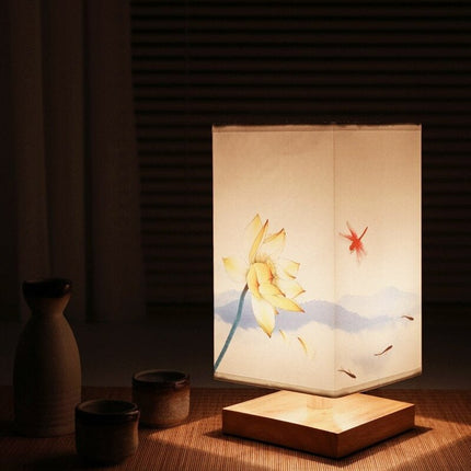Paper Table Lamp, Japanese Style Bedside Lamp for Bedroom and Living Room – image 8